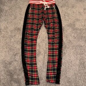 1- Rockstar Orginal Plaid Stipe jogger sweatpants